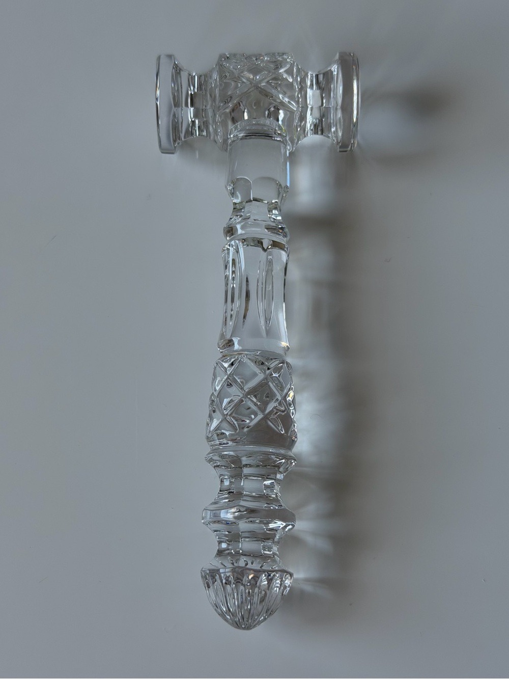 Authentic Waterford Clear Cut Crystal Gavel Collectors Elegant Lawyer Decor Gift
